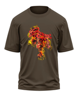 Fiery Tiger Graphic Oversized T-Shirt
